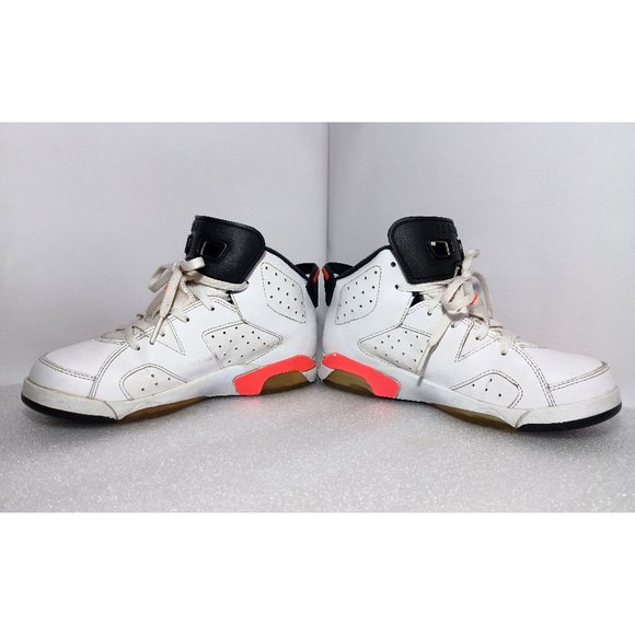 Nike Air Jordan 6 Retro White Infrared 2014 Sz 3Y 384666-123 Great Condition - Picture 7 of 12